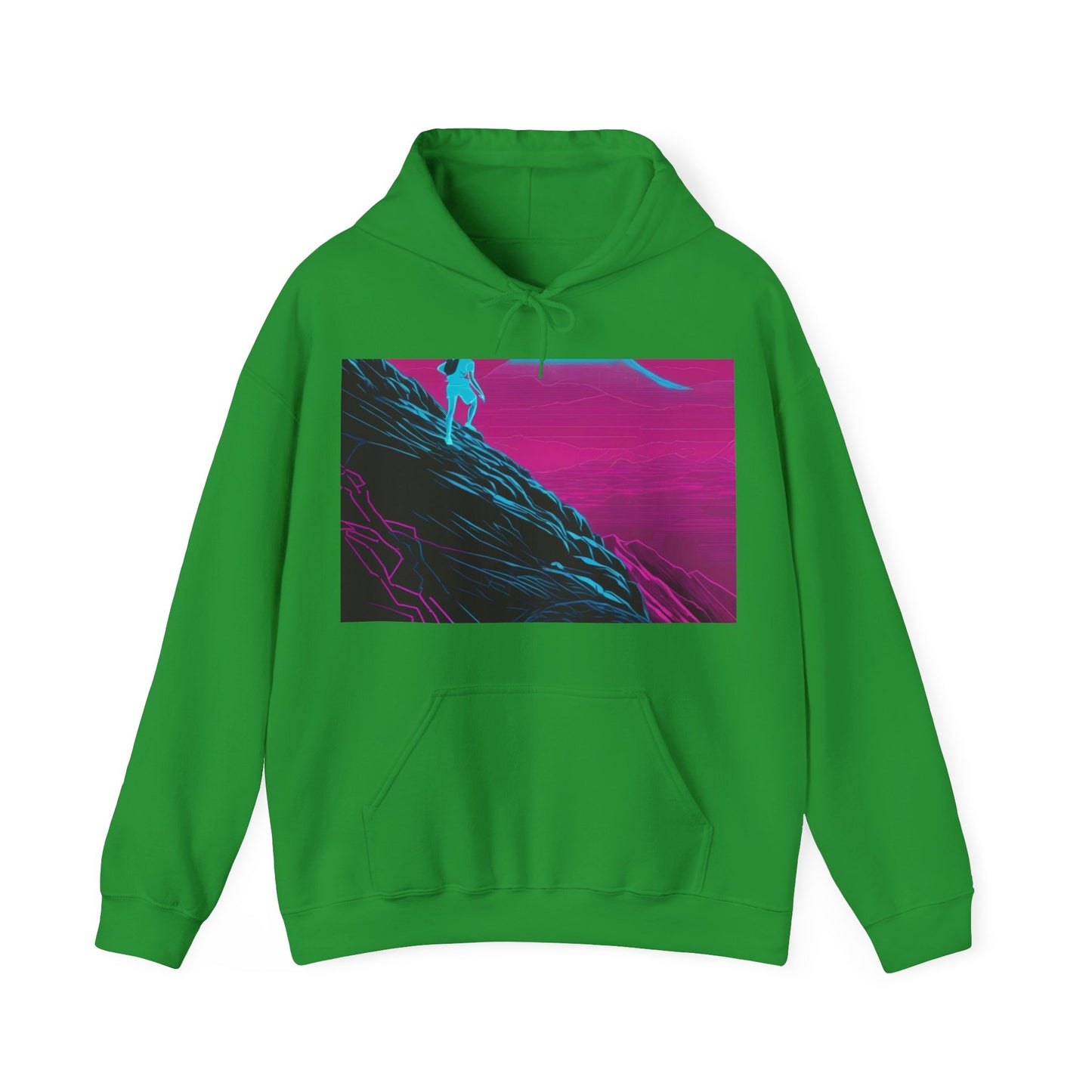 boostlete-boost-mode-scene-trail-neon-blueprint-0832 — Unisex Heavy Blend Hoodie (G18500)
