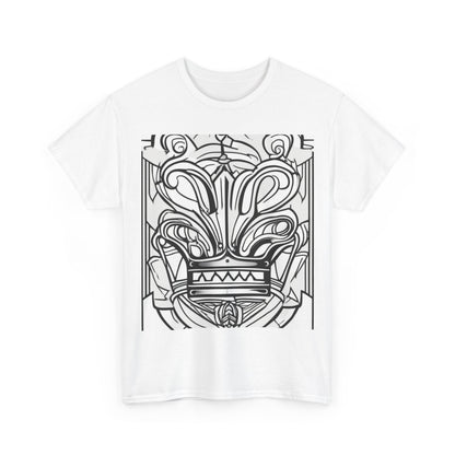 boostlete-boost-mode-icon-crown-offset-line-art-0190 — Unisex Heavy Cotton Tee (Gildan 5000)