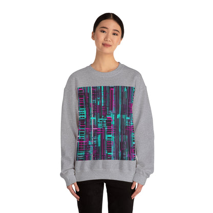 boostlete-field-day-pattern-barcode-retro-0275 — Unisex Heavy Blend Crewneck Sweatshirt (Gildan)