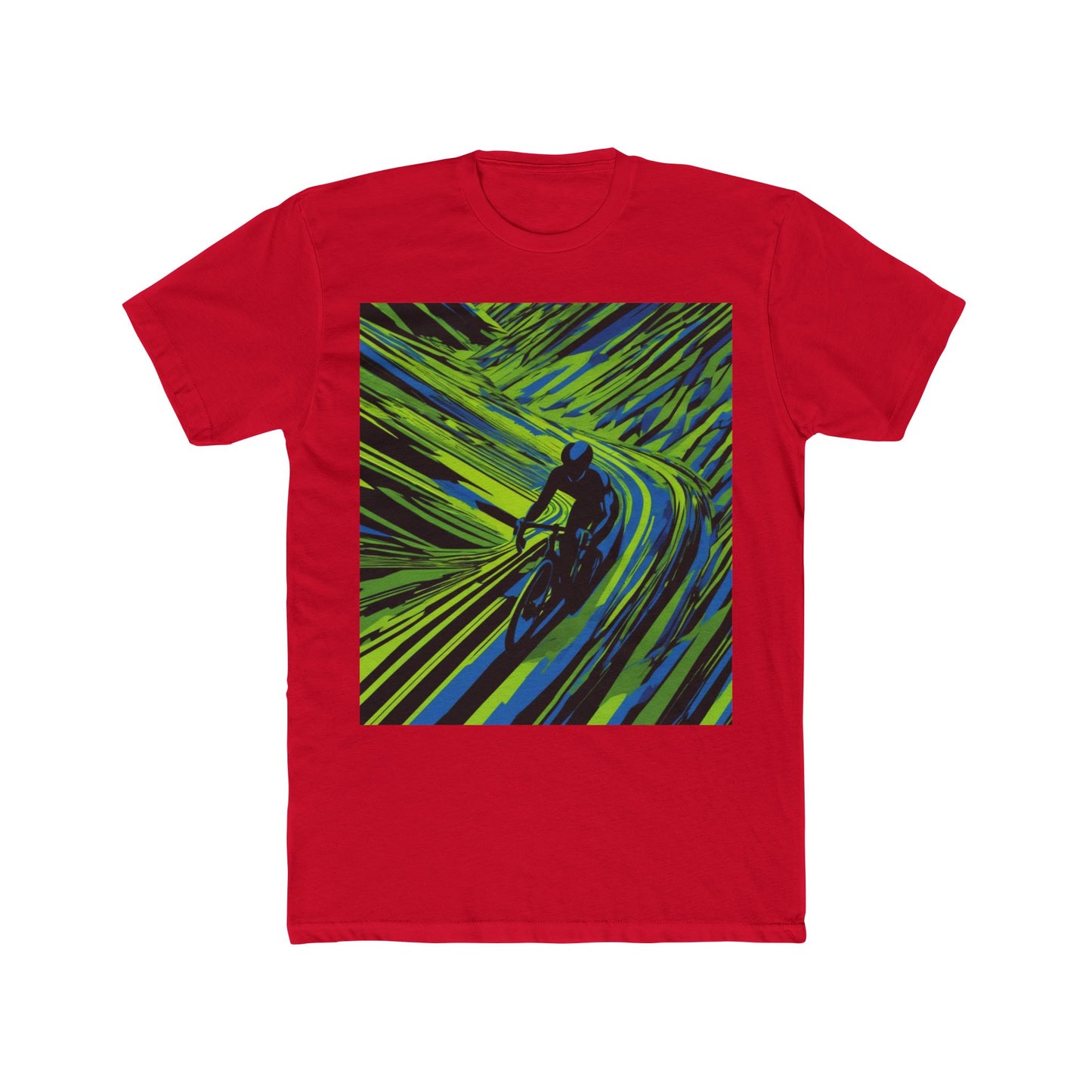 boostlete-am-crew-scene-cyclist-speed-isometric-0064 — Unisex Cotton Crew Tee (NL 3600)