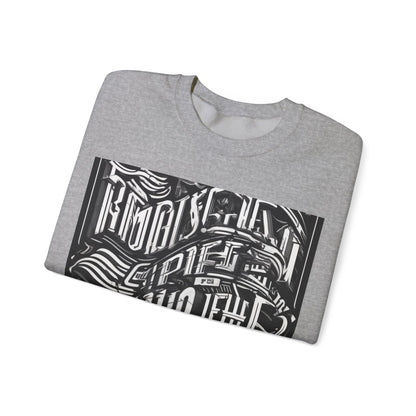 boostlete-mile-by-mile-type-one-more-split-line-art-0001 — Unisex Heavy Blend Crewneck Sweatshirt (Gildan)