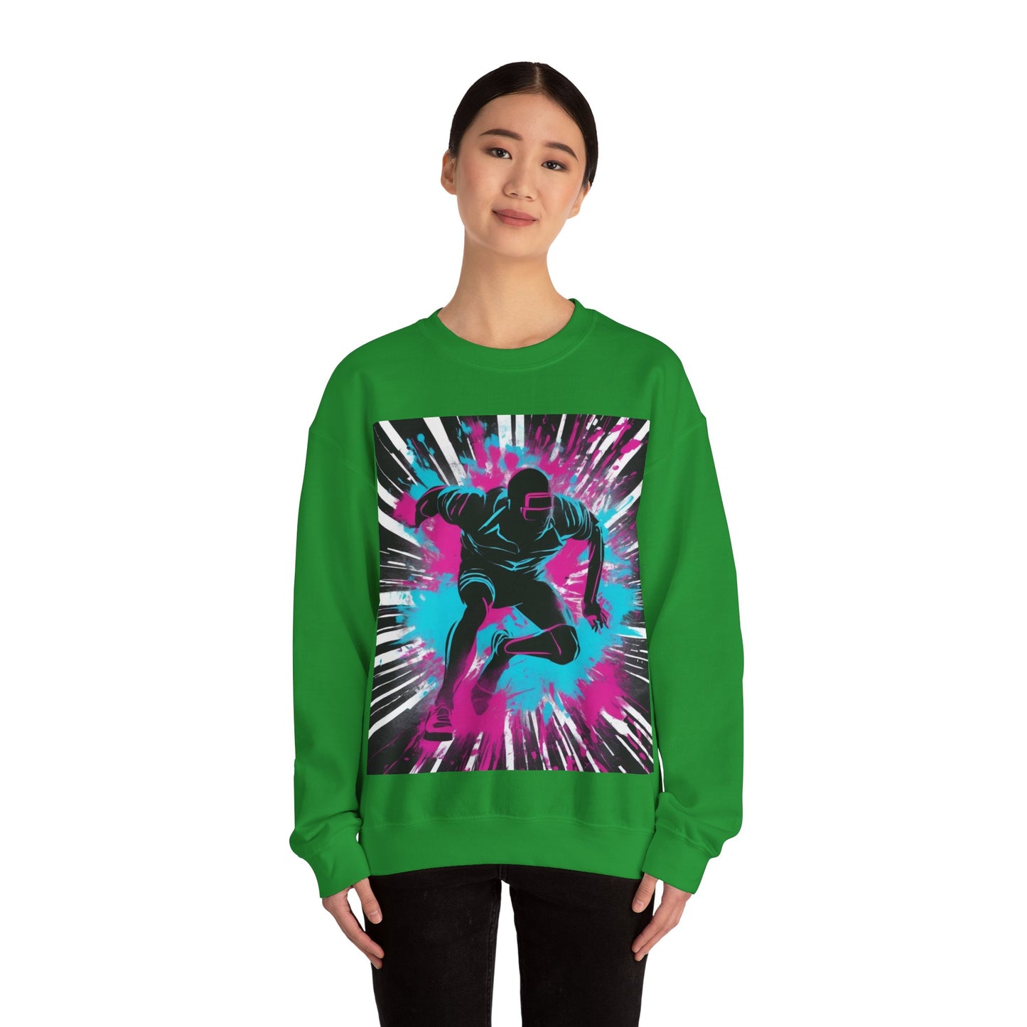 boostlete-recovery-progress-scene-sprinter-chalk-bold-0220 — Unisex Heavy Blend Crewneck Sweatshirt (Gildan)