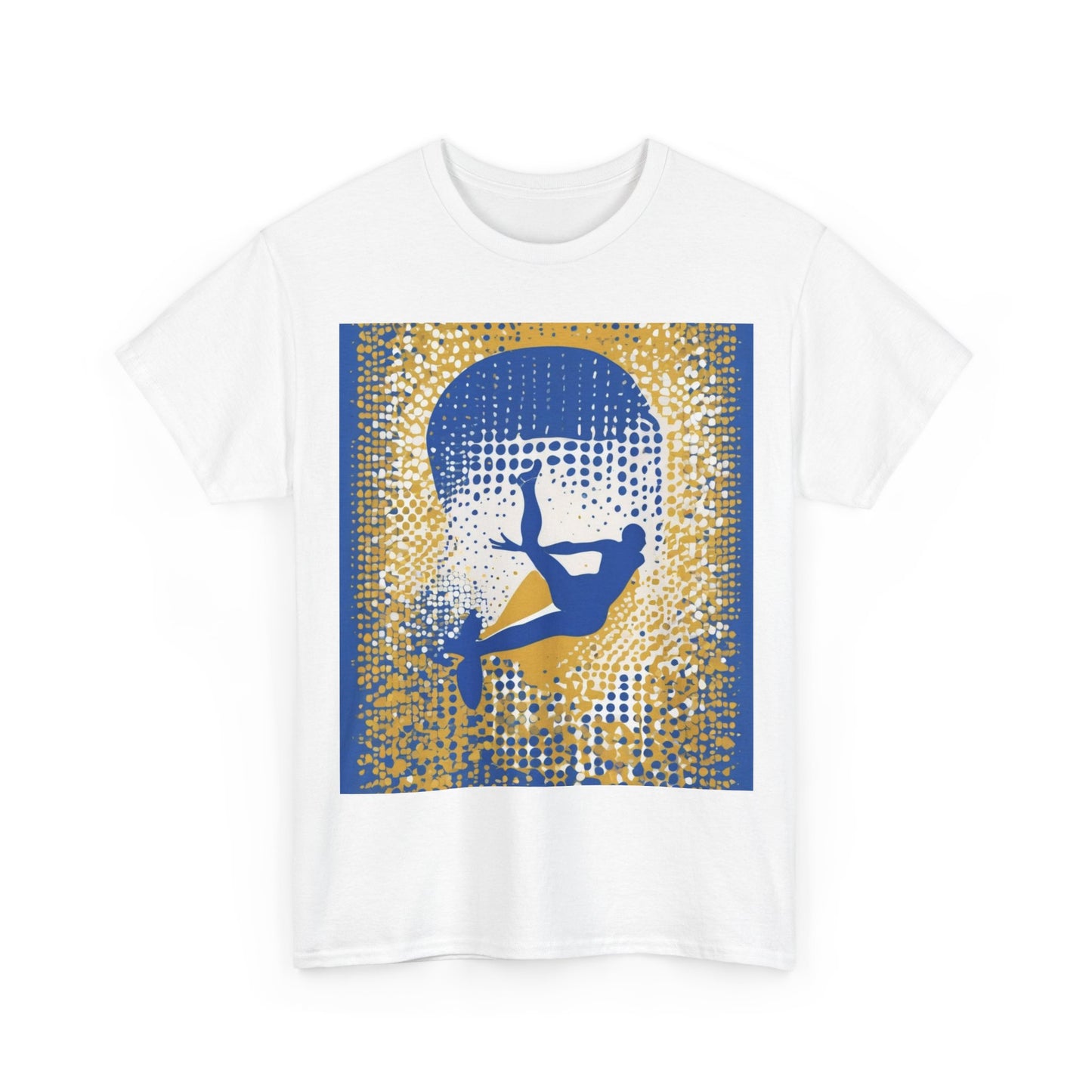 boostlete-field-day-icon-swimmer-halftone-paper-0246 — Unisex Heavy Cotton Tee (Gildan 5000)