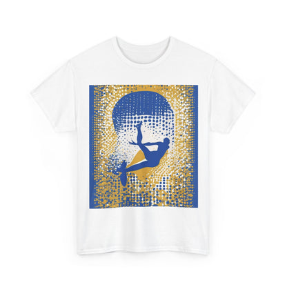 boostlete-field-day-icon-swimmer-halftone-paper-0246 — Unisex Heavy Cotton Tee (Gildan 5000)