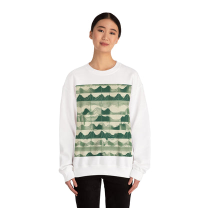 boostlete-mile-by-mile-pattern-audio-blueprint-0971 — Unisex Heavy Blend Crewneck (G18000)