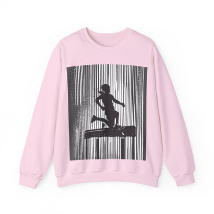boostlete-am-crew-scene-hurdler-halftone-badge-0956 — Unisex Heavy Blend Crewneck (G18000)