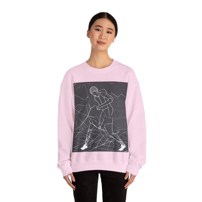 boostlete-pr-season-scene-runner-outline-geometric-1072 — Unisex Heavy Blend Crewneck (G18000)