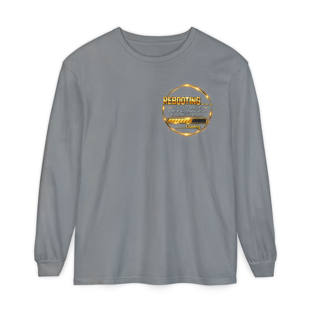 Rebooting Loading Graphic Long Sleeve T-Shirt