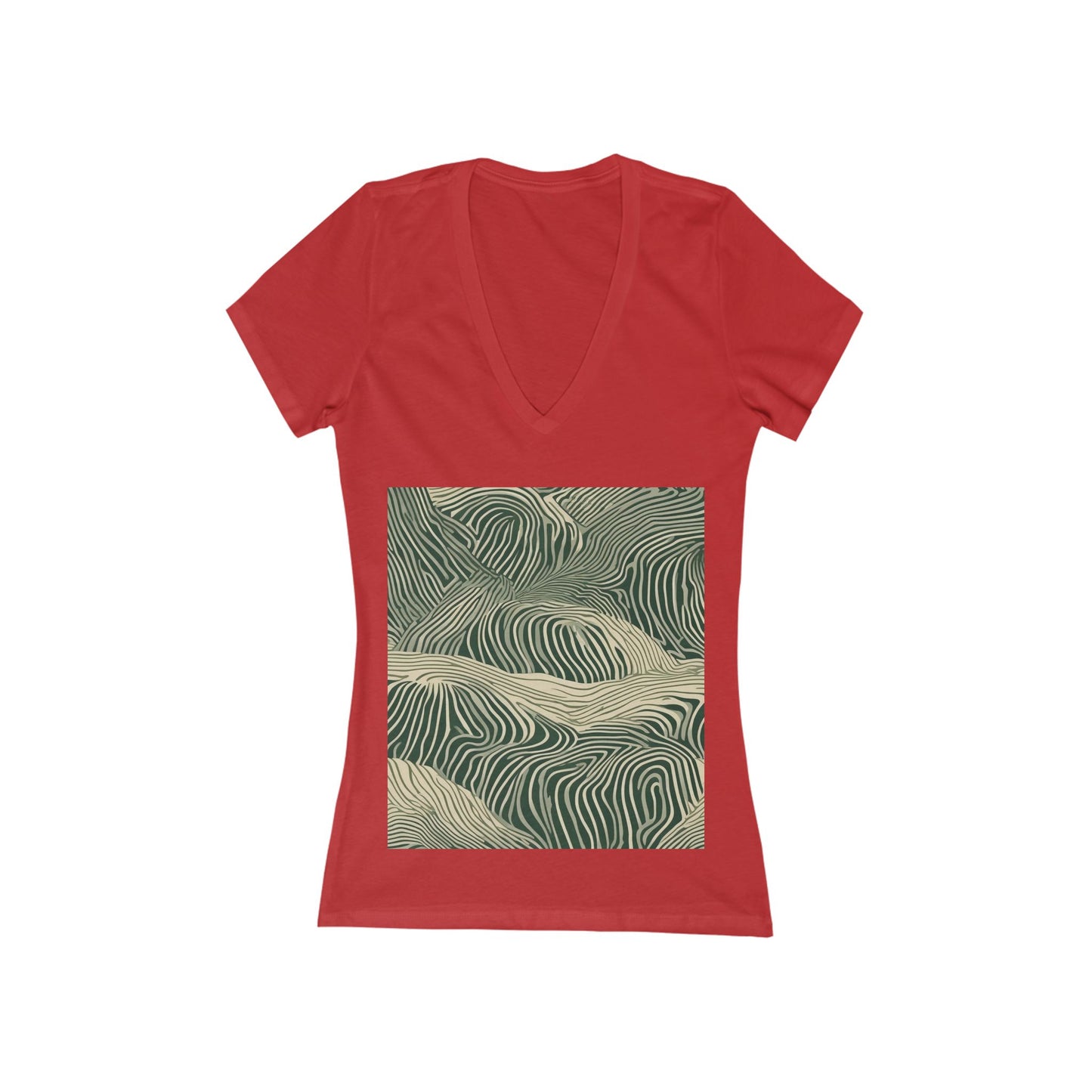 boostlete-rise-grind-pattern-topographic-modern-0403 — Women's Deep V-Neck Tee (B+C 6035)
