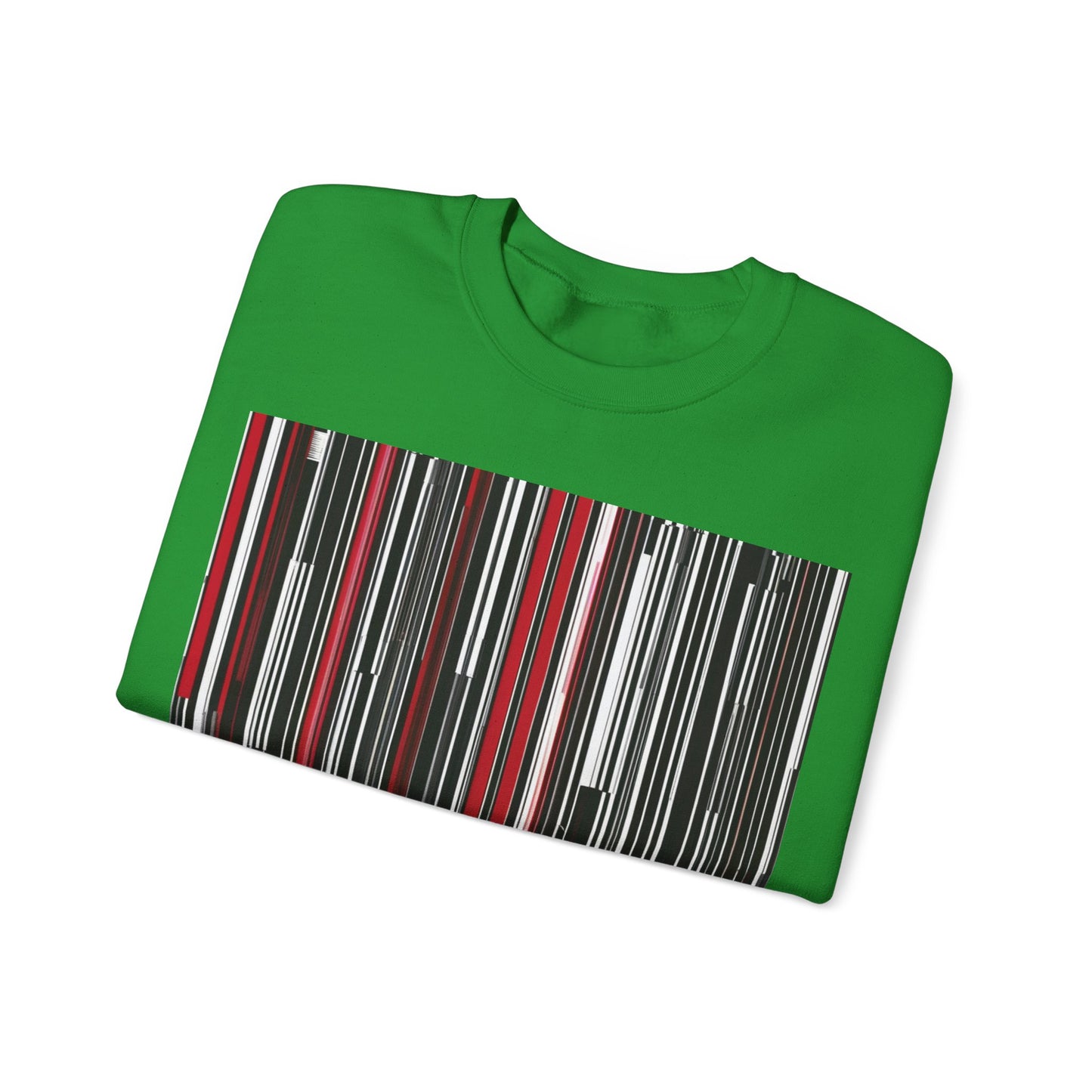 boostlete-am-crew-pattern-barcode-athletic-0911 — Unisex Heavy Blend Crewneck (G18000)