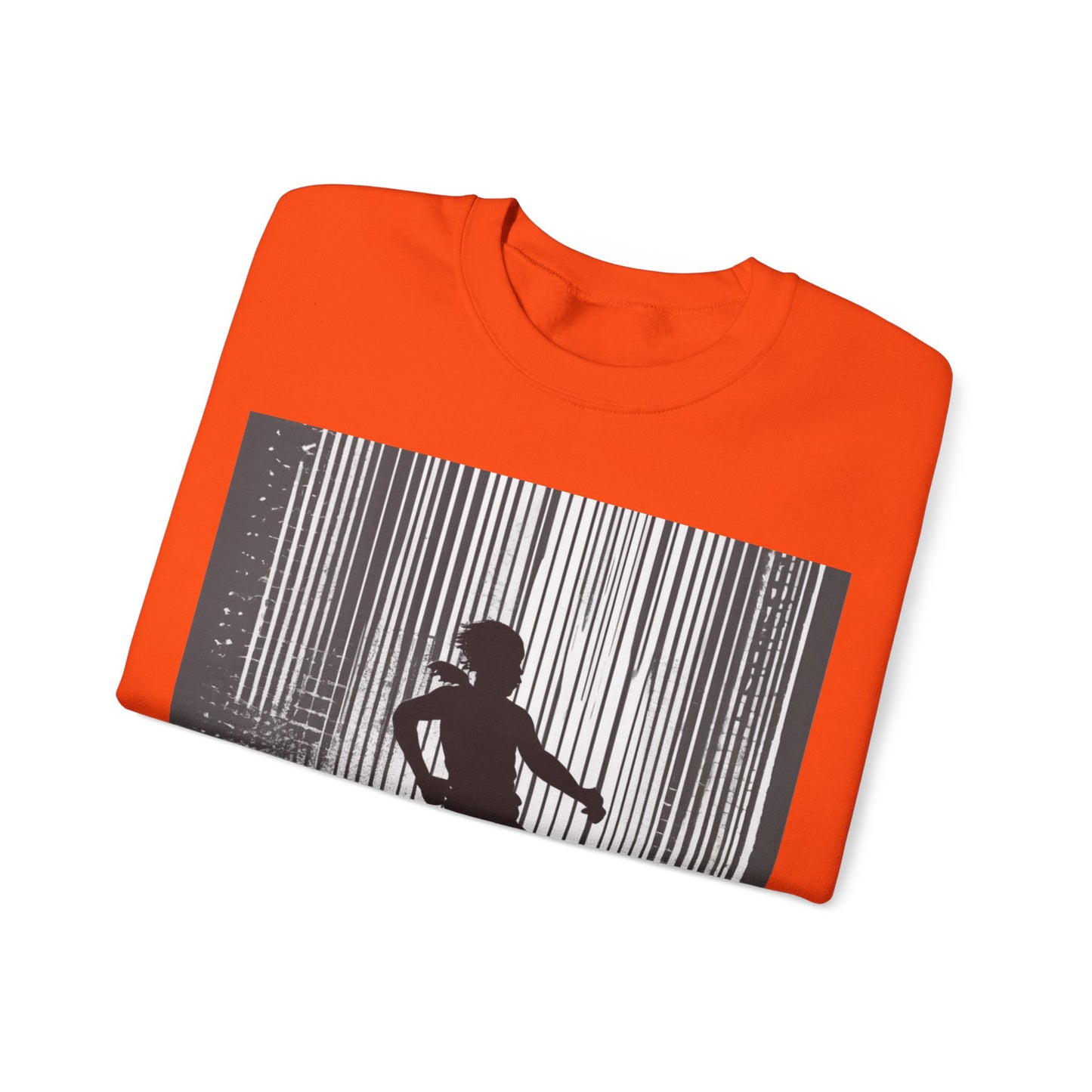boostlete-am-crew-scene-hurdler-halftone-badge-0956 — Unisex Heavy Blend Crewneck (G18000)