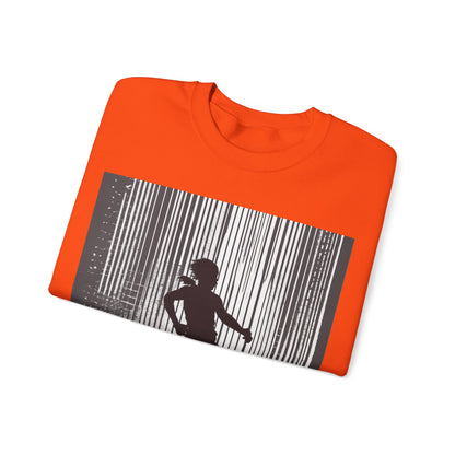 boostlete-am-crew-scene-hurdler-halftone-badge-0956 — Unisex Heavy Blend Crewneck (G18000)