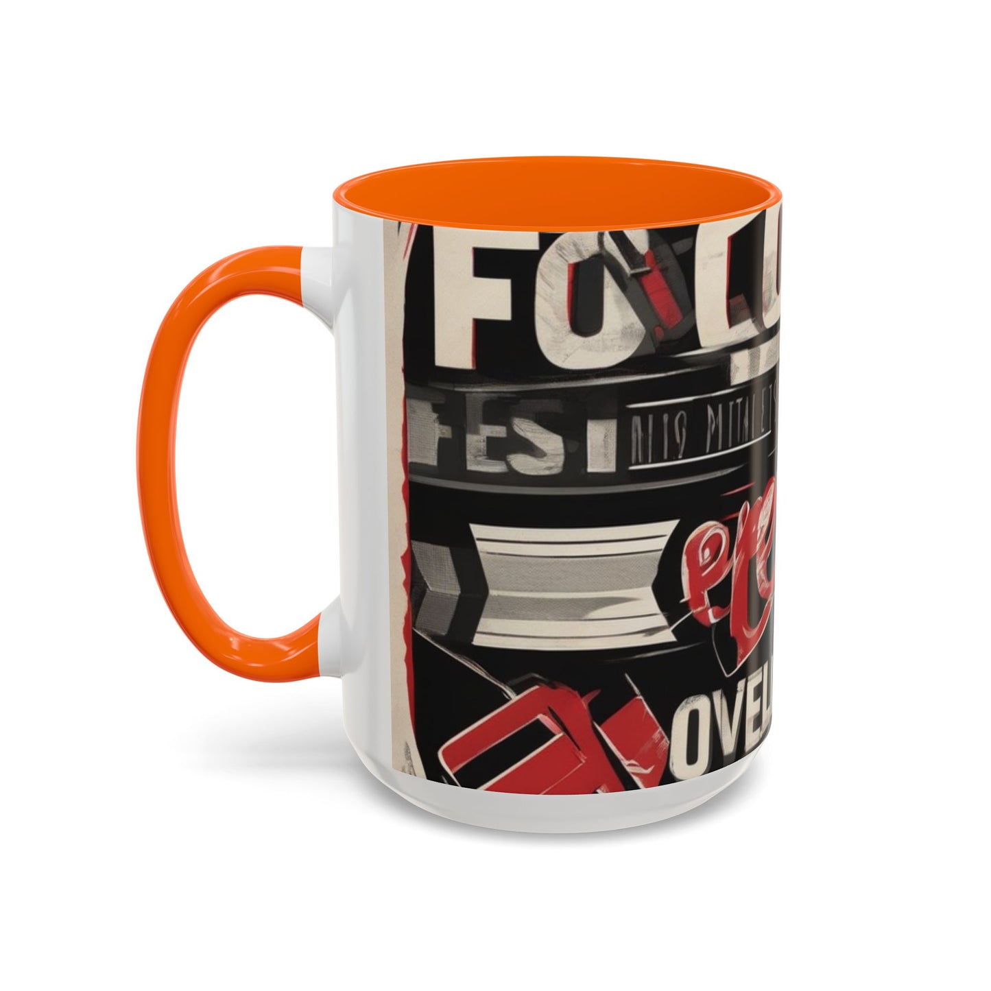 boostlete-mile-by-mile-type-focus-over-feelings-split-retro-0841 — Accent Mug 11/15oz