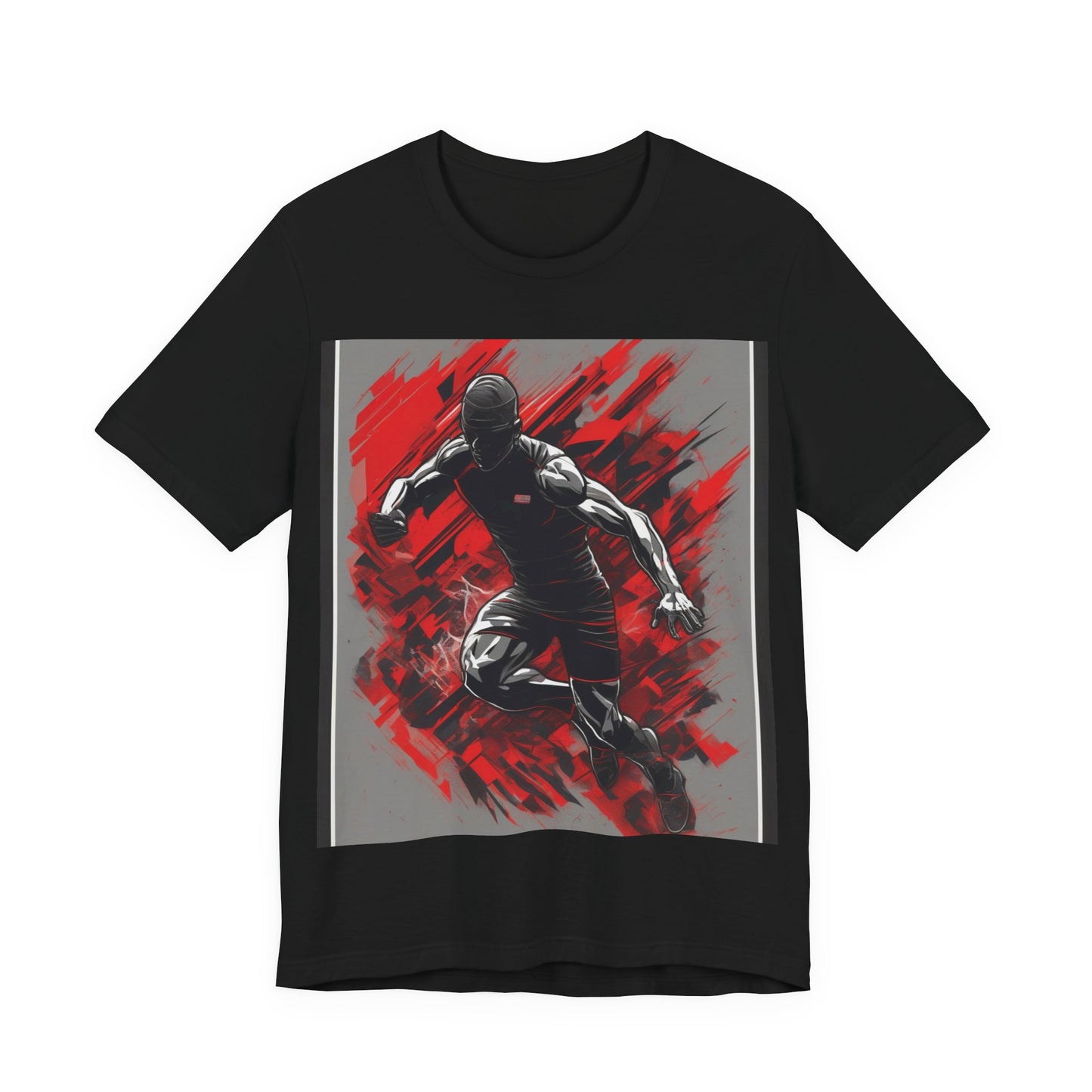 boostlete-field-day-scene-sprinter-glitch-badge-0284 — Unisex Jersey Short Sleeve (B+C 3001)