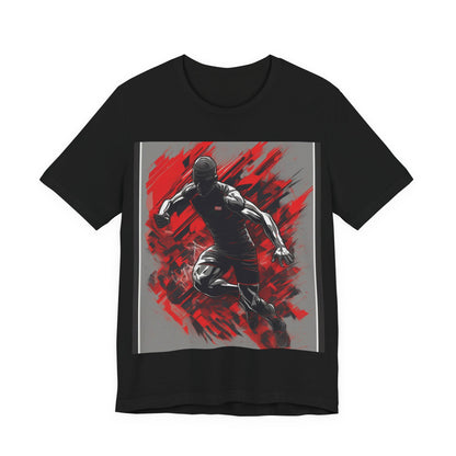 boostlete-field-day-scene-sprinter-glitch-badge-0284 — Unisex Jersey Short Sleeve (B+C 3001)