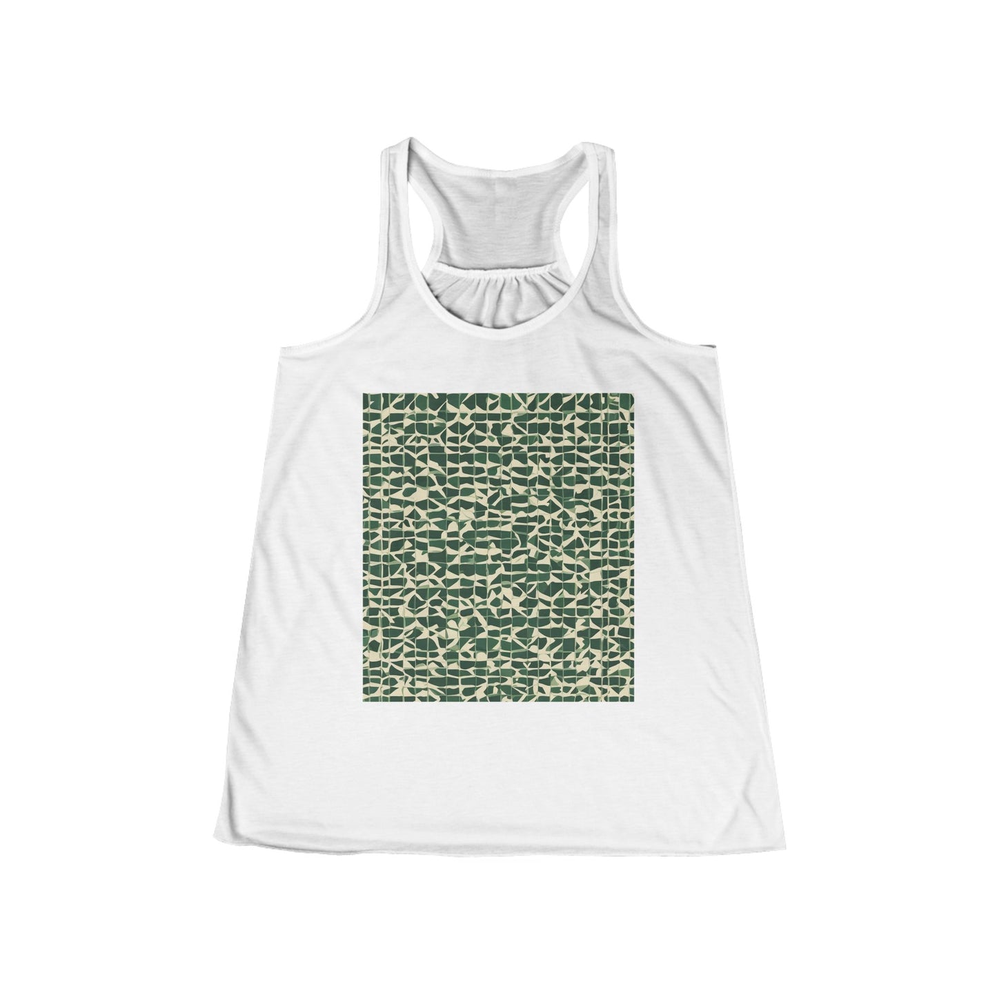 boostlete-iron-intent-pattern-plate-number-isometric-0099 — Women's Flowy Racerback Tank (B+C 8800)