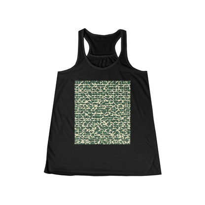 boostlete-iron-intent-pattern-plate-number-isometric-0099 — Women's Flowy Racerback Tank (B+C 8800)