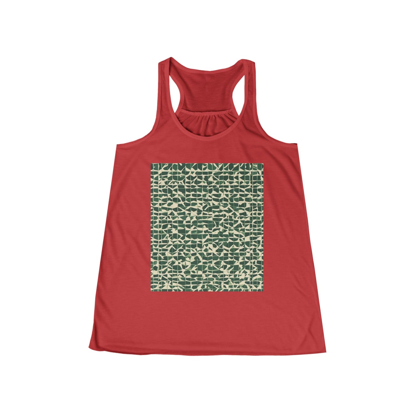boostlete-iron-intent-pattern-plate-number-isometric-0099 — Women's Flowy Racerback Tank (B+C 8800)