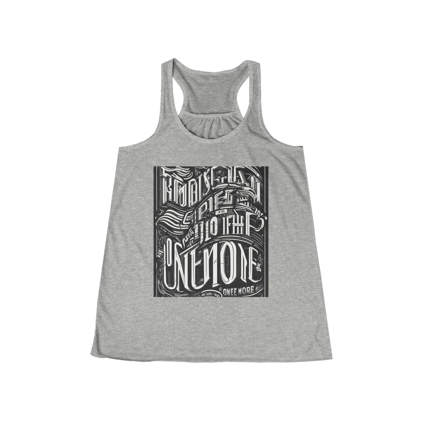 boostlete-mile-by-mile-type-one-more-split-line-art-0001 — Women's Flowy Racerback Tank (B+C 8800)