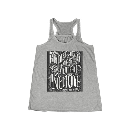 boostlete-mile-by-mile-type-one-more-split-line-art-0001 — Women's Flowy Racerback Tank (B+C 8800)