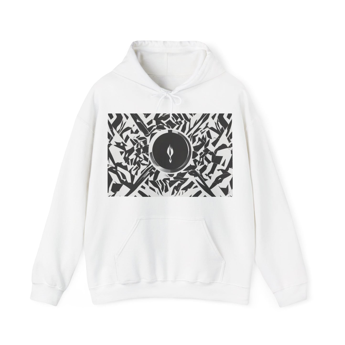 boostlete-am-crew-icon-flame-matte-geometric-0286 — Unisex Heavy Blend Hooded Sweatshirt (Gildan)