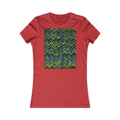 boostlete-mile-by-mile-pattern-chevron-monoline-0051 — Women's Favorite Tee (B+C 6004)
