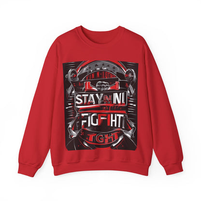 boostlete-rise-grind-type-stay-in-the-fight-banner-retro-1441 — Unisex Heavy Blend Crewneck (G18000)