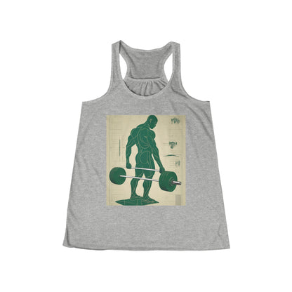 boostlete-recovery-progress-scene-deadlift-3d-blueprint-0236 — Women's Flowy Racerback Tank (B+C 8800)