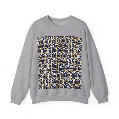 boostlete-am-crew-pattern-hex-industrial-0131 — Unisex Heavy Blend Crewneck Sweatshirt (Gildan)