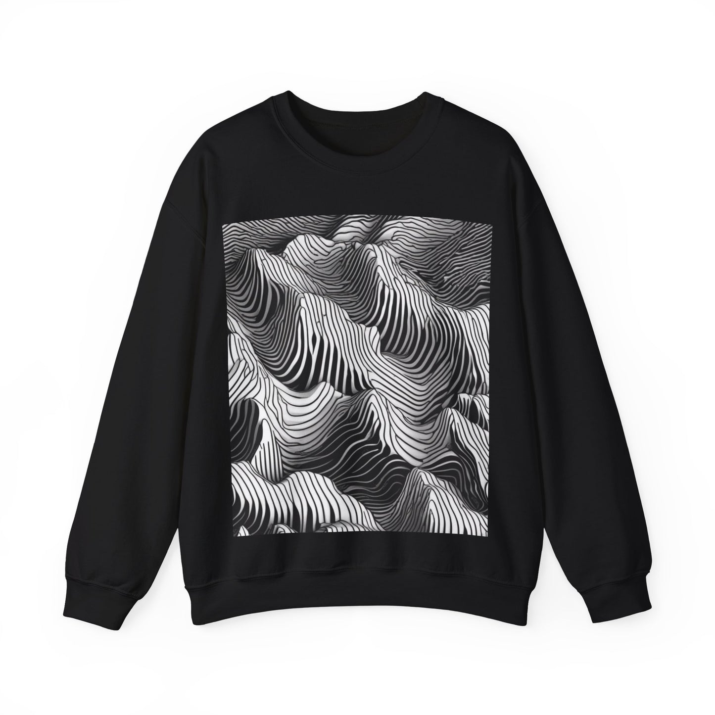 boostlete-field-day-pattern-topographic-isometric-0211 — Unisex Heavy Blend Crewneck Sweatshirt (Gildan)