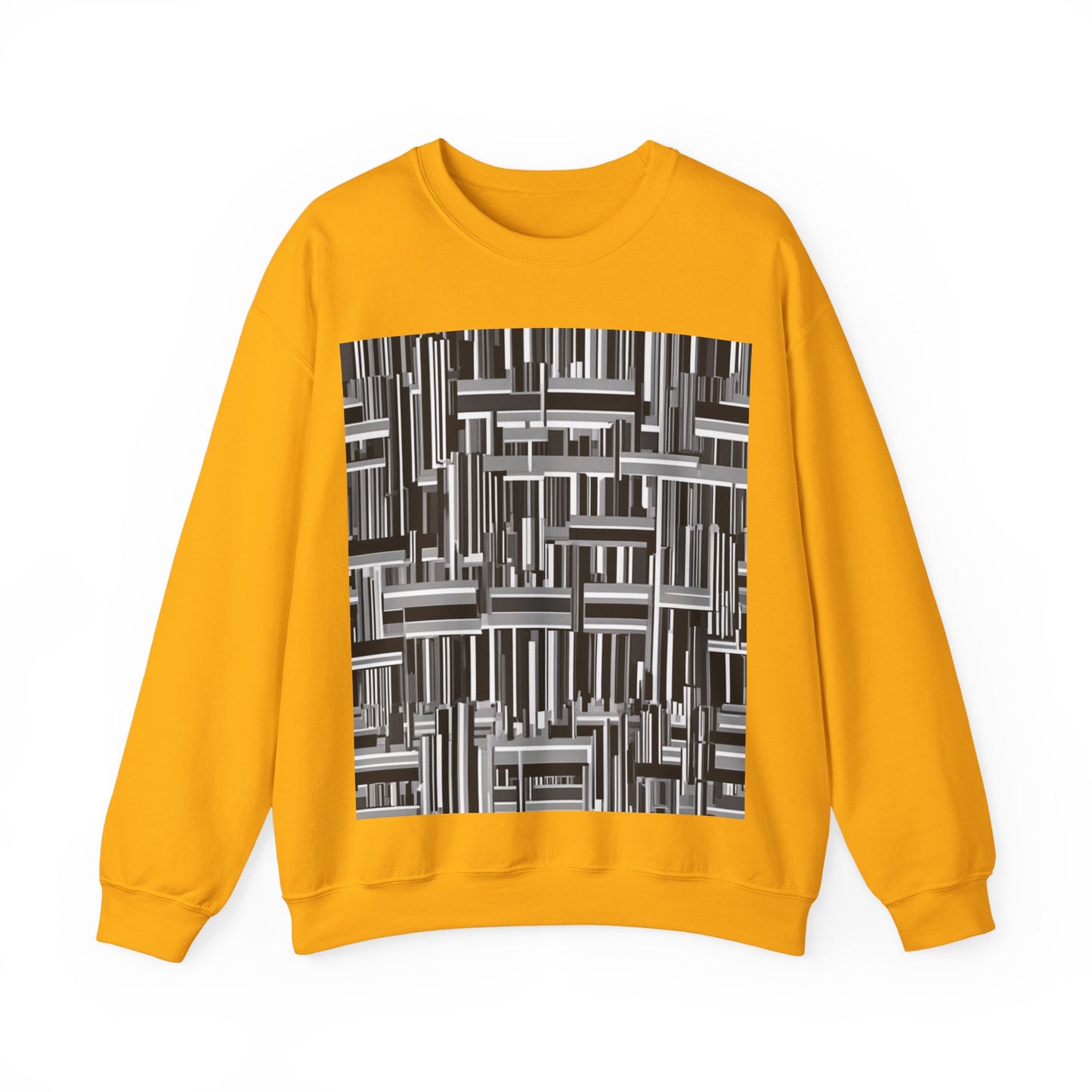 boostlete-recovery-progress-pattern-barcode-isometric-1023 — Unisex Heavy Blend Crewneck (G18000)