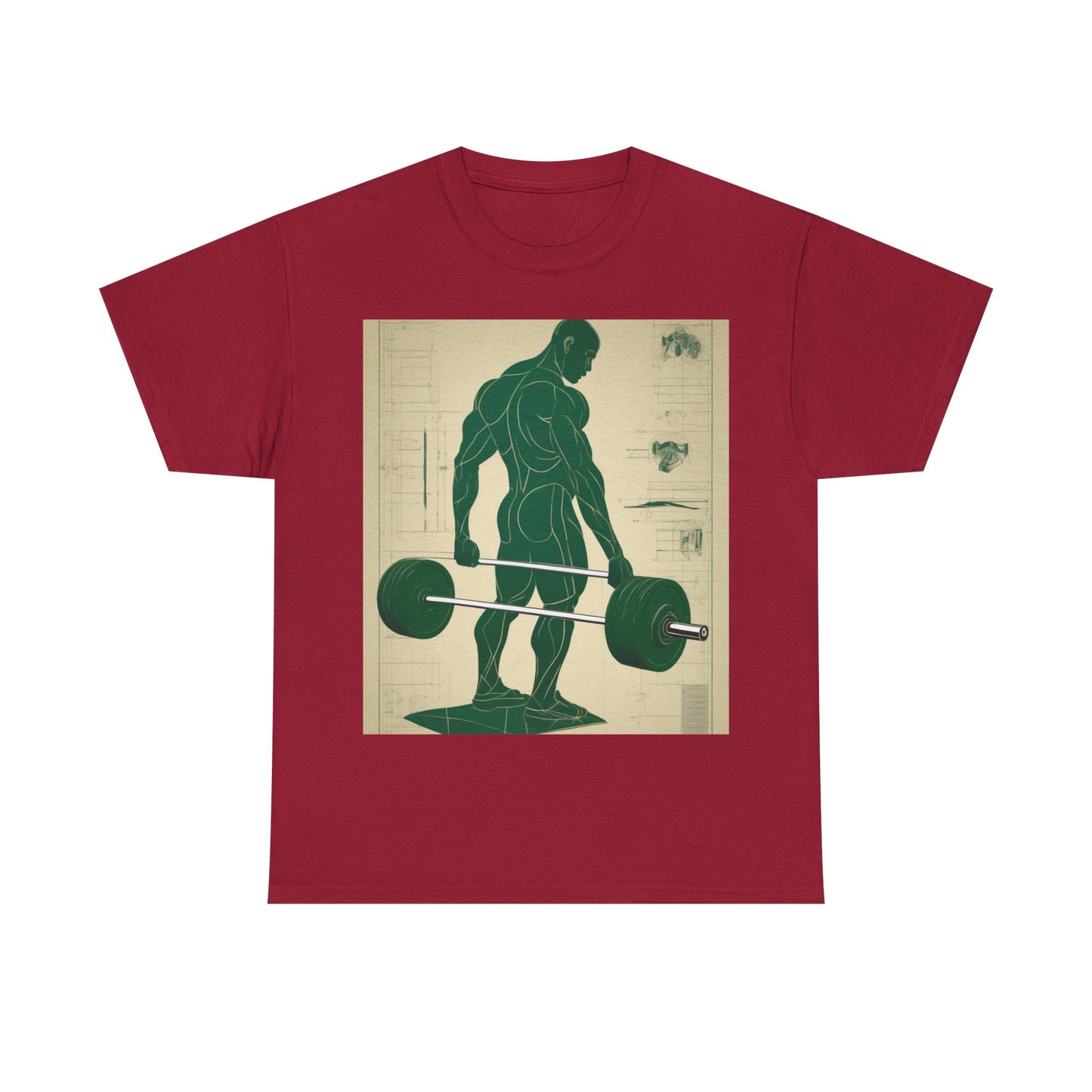 boostlete-recovery-progress-scene-deadlift-3d-blueprint-0236 — Unisex Heavy Cotton Tee (Gildan 5000)