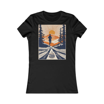 boostlete-iron-intent-scene-trail-glitch-badge-0100 — Women's Favorite Tee (B+C 6004)