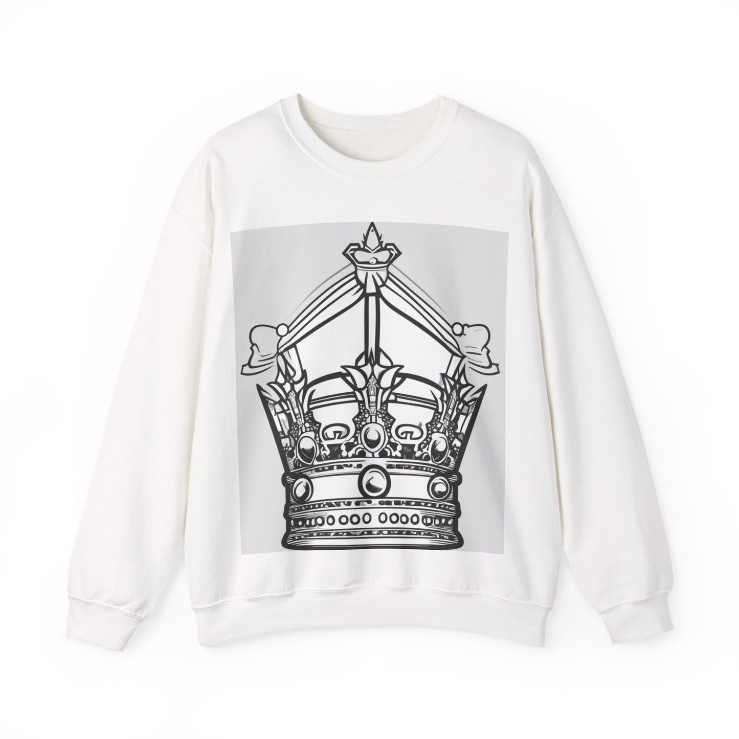 boostlete-quiet-power-icon-crown-outline-badge-0130 — Unisex Heavy Blend Crewneck Sweatshirt (Gildan)