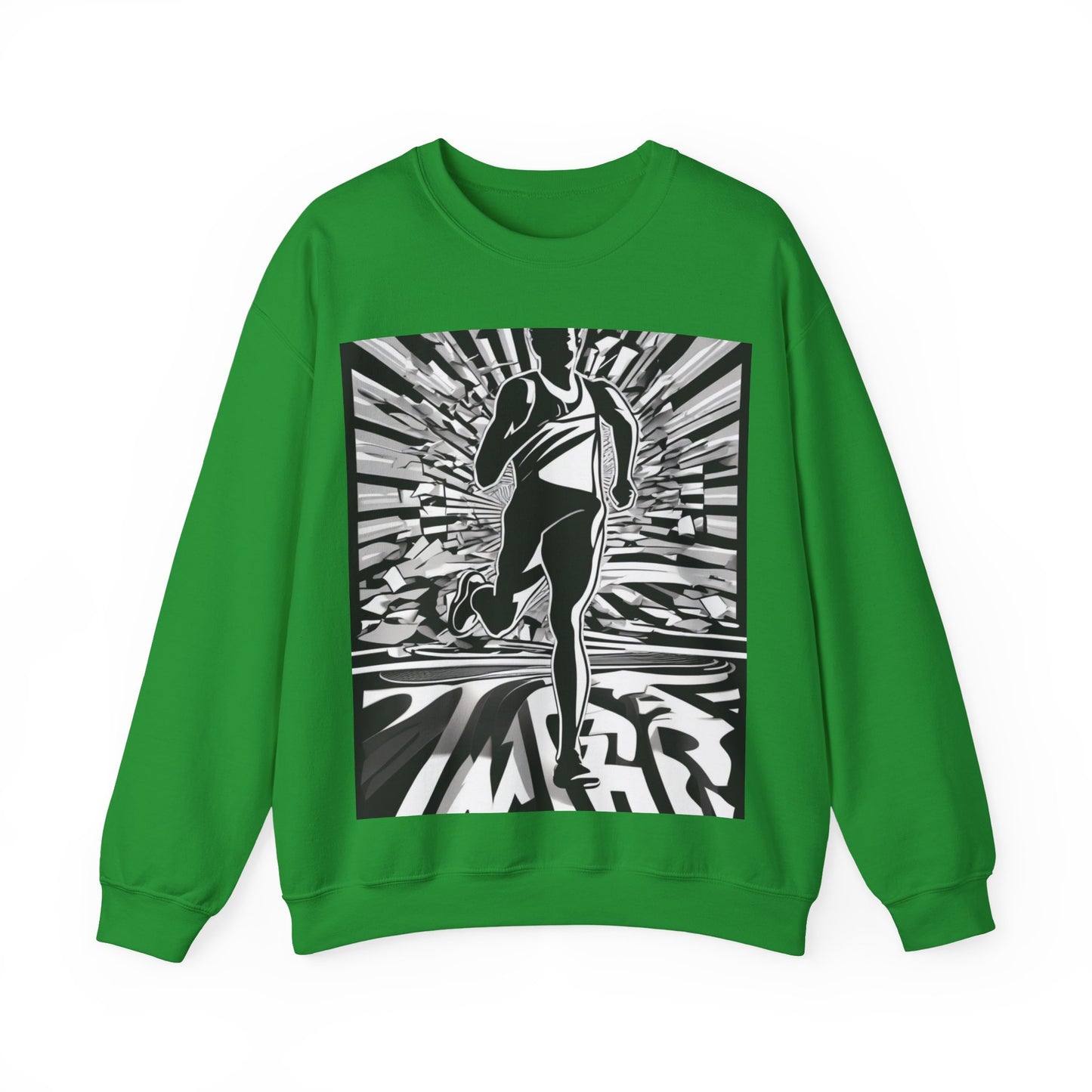 boostlete-field-day-scene-marathoner-3d-athletic-0116 — Unisex Heavy Blend Crewneck Sweatshirt (Gildan)