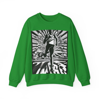 boostlete-field-day-scene-marathoner-3d-athletic-0116 — Unisex Heavy Blend Crewneck Sweatshirt (Gildan)