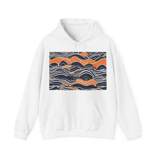 boostlete-iron-intent-type-small-wins-big-waves-outline-over-solid-geometric-0261 — Unisex Heavy Blend Hooded Sweatshirt (Gildan)
