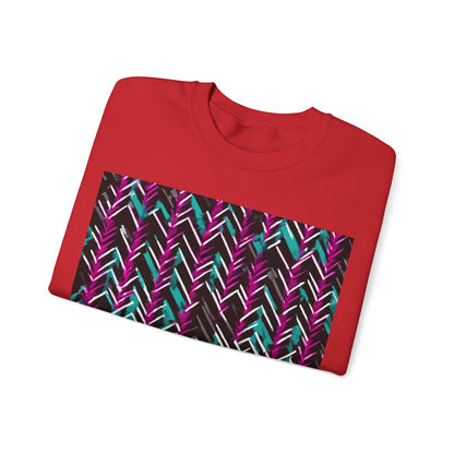 boostlete-recovery-progress-pattern-chevron-retro-0243 — Unisex Heavy Blend Crewneck (G18000)