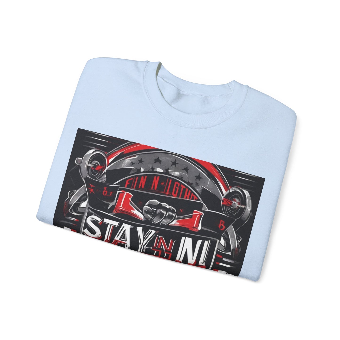 boostlete-rise-grind-type-stay-in-the-fight-banner-retro-1441 — Unisex Heavy Blend Crewneck (G18000)
