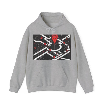 boostlete-am-crew-icon-map-matte-isometric-0094 — Unisex Heavy Blend Hooded Sweatshirt (Gildan)