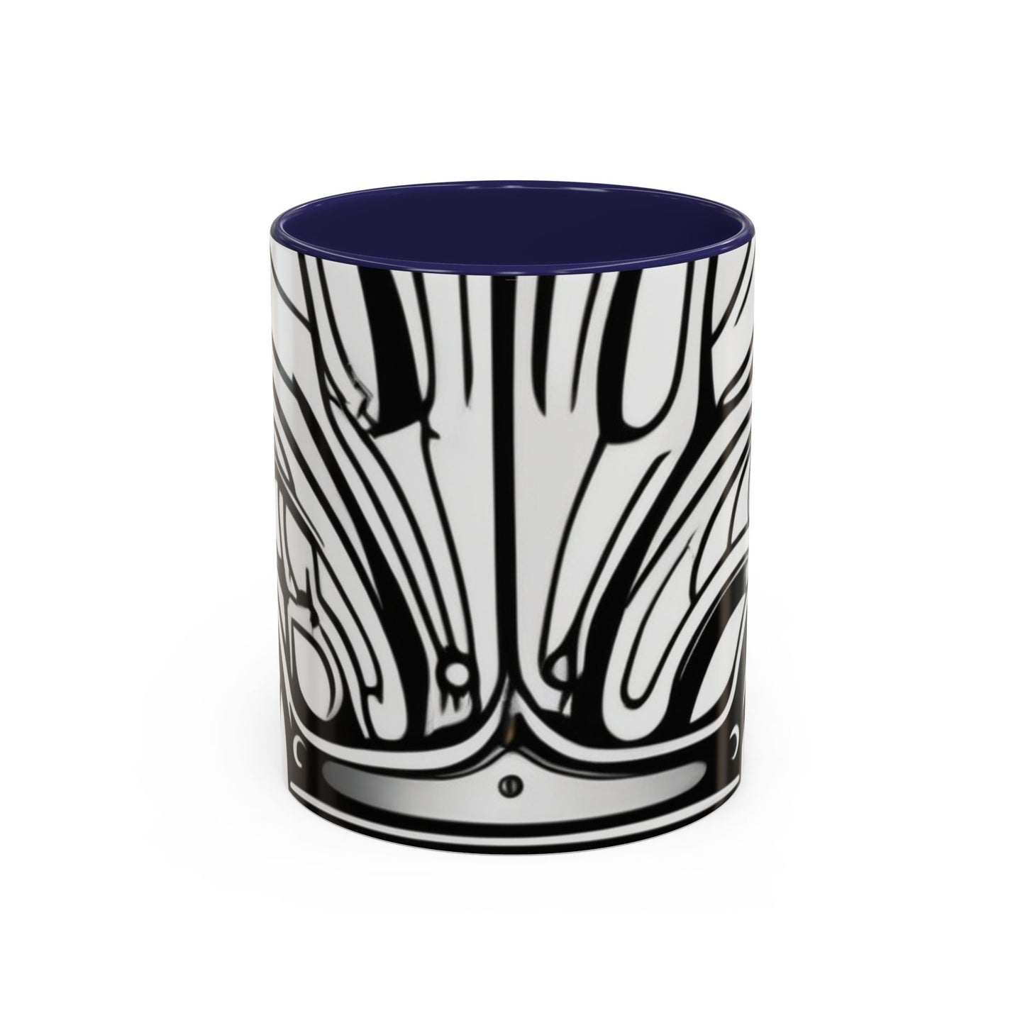 boostlete-boost-mode-icon-crown-offset-line-art-0190 — Accent Mug 11oz/15oz
