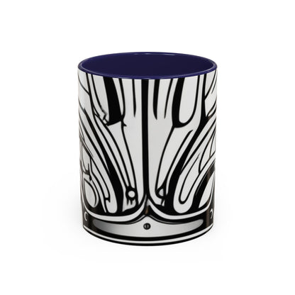 boostlete-boost-mode-icon-crown-offset-line-art-0190 — Accent Mug 11oz/15oz