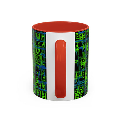 boostlete-mile-by-mile-pattern-plate-number-blueprint-0147 — Accent Mug 11oz/15oz