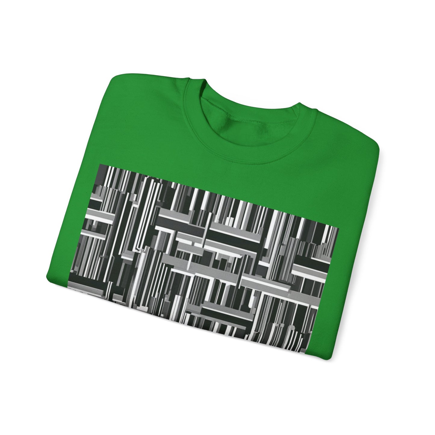 boostlete-recovery-progress-pattern-barcode-isometric-1023 — Unisex Heavy Blend Crewneck (G18000)