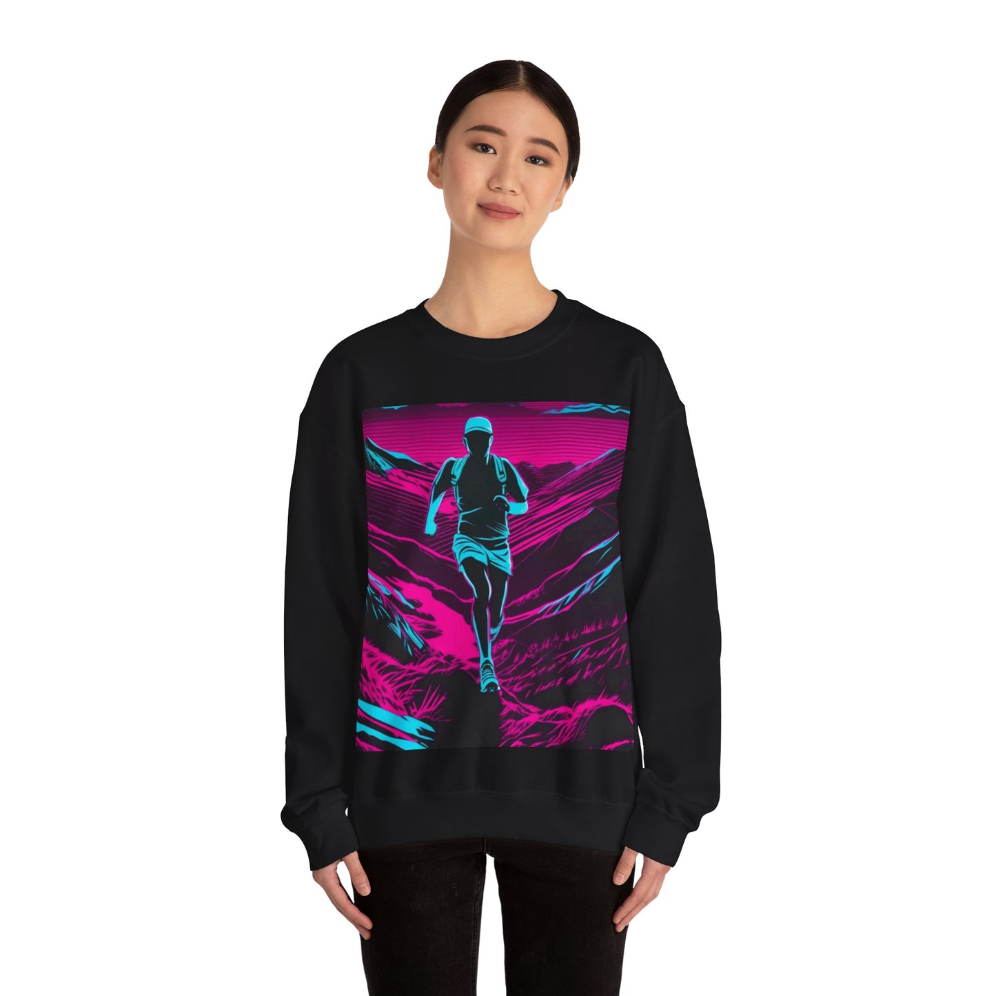 boostlete-am-crew-scene-trail-high-modern-0980 — Unisex Heavy Blend Crewneck (G18000)
