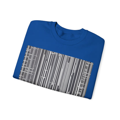 boostlete-boost-mode-pattern-barcode-blueprint-0463 — Unisex Heavy Blend Crewneck (G18000)