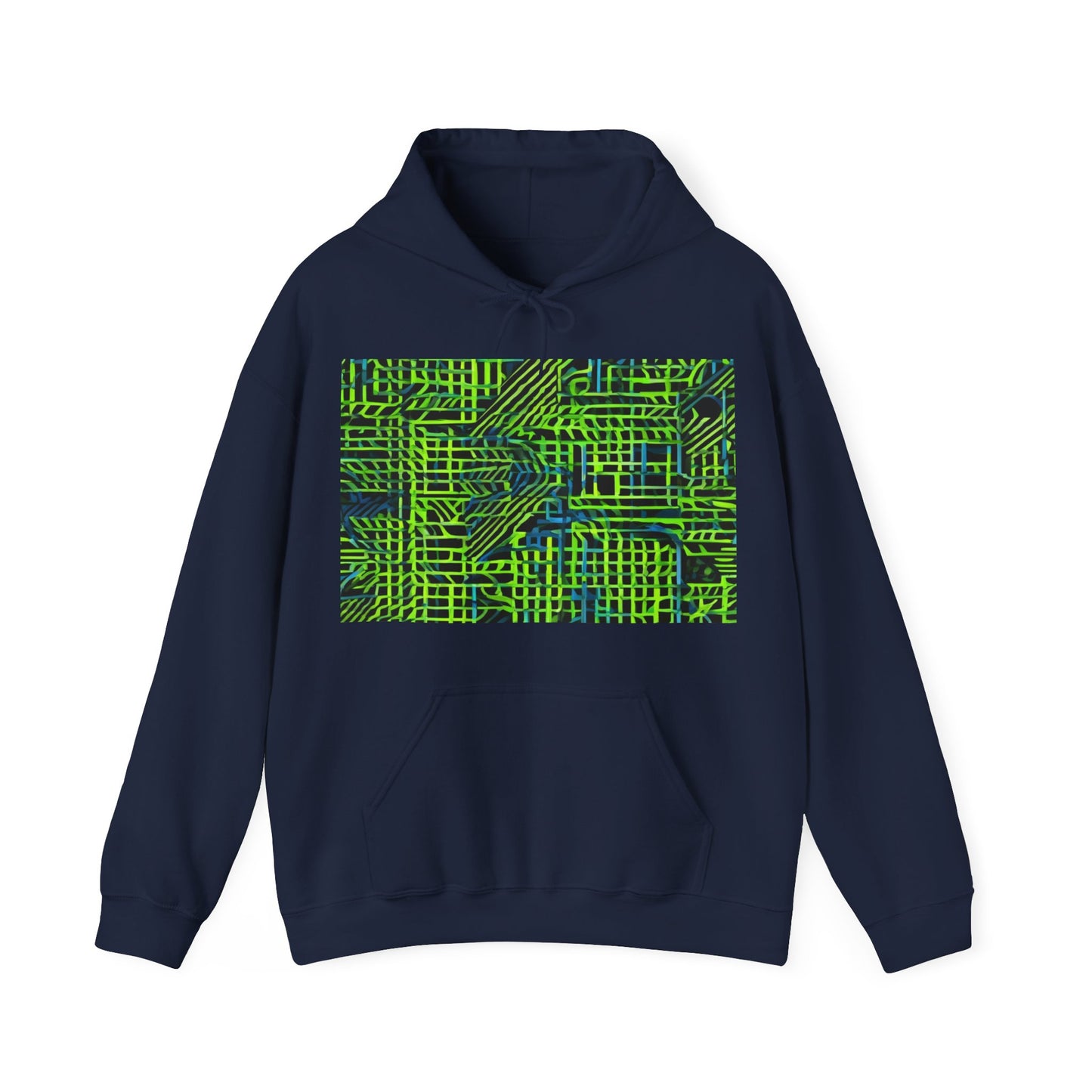 boostlete-quiet-power-pattern-stair-steps-industrial-0751 — Unisex Heavy Blend Hoodie (G18500)