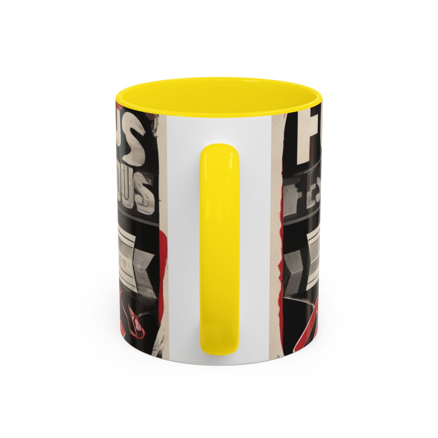 boostlete-mile-by-mile-type-focus-over-feelings-split-retro-0841 — Accent Mug 11/15oz