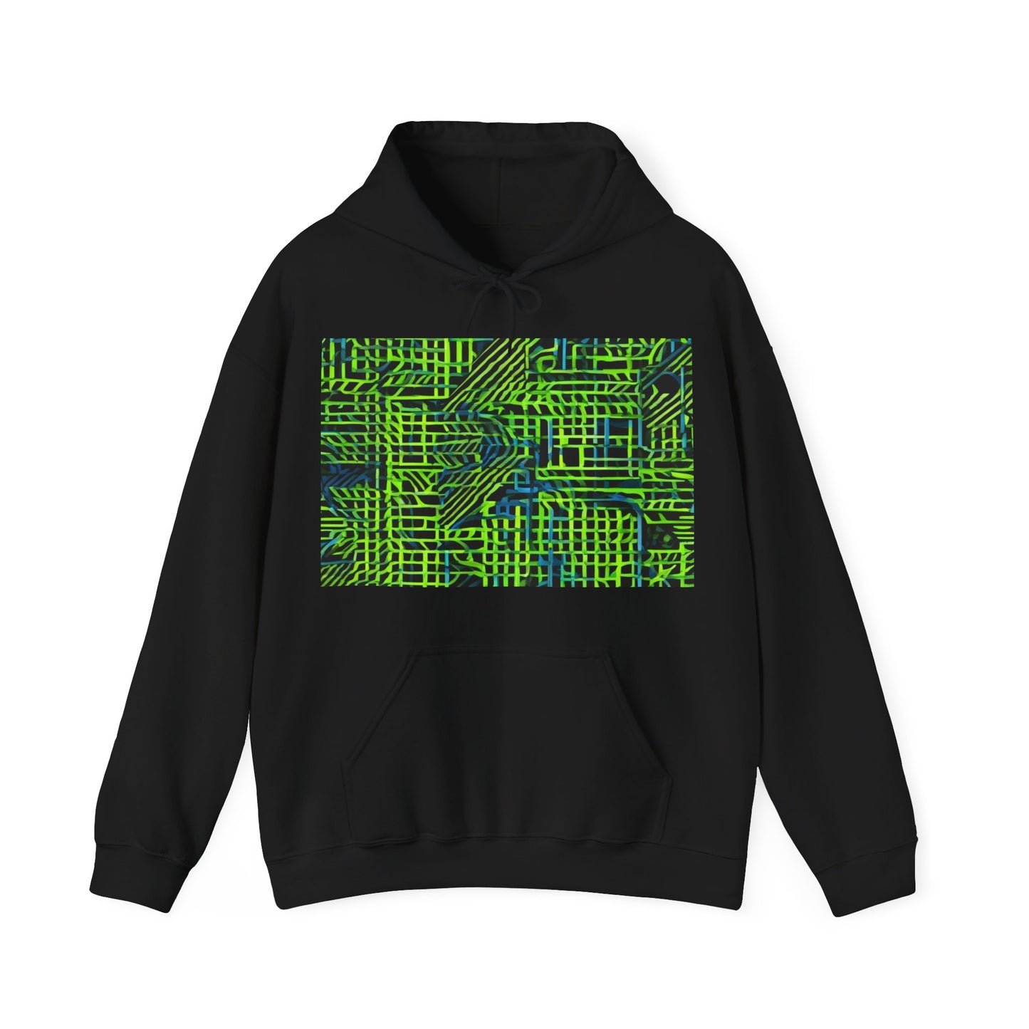 boostlete-quiet-power-pattern-stair-steps-industrial-0751 — Unisex Heavy Blend Hoodie (G18500)
