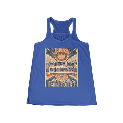boostlete-boost-mode-type-recovery-progress-outline-over-solid-badge-0161 — Women's Flowy Racerback Tank (B+C 8800)